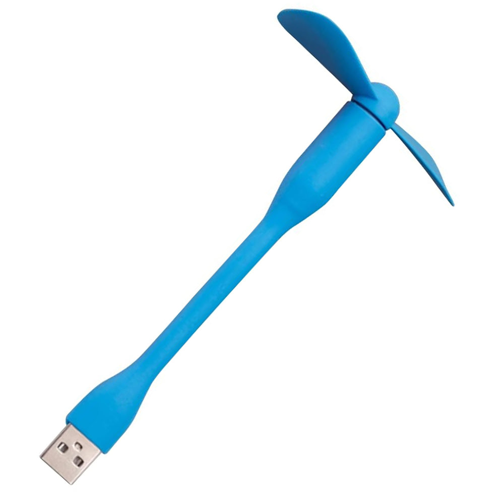 Techsuit - Mini USB Fan (TUF1) - Portable, Flexible, Bendable, 5V - Blue