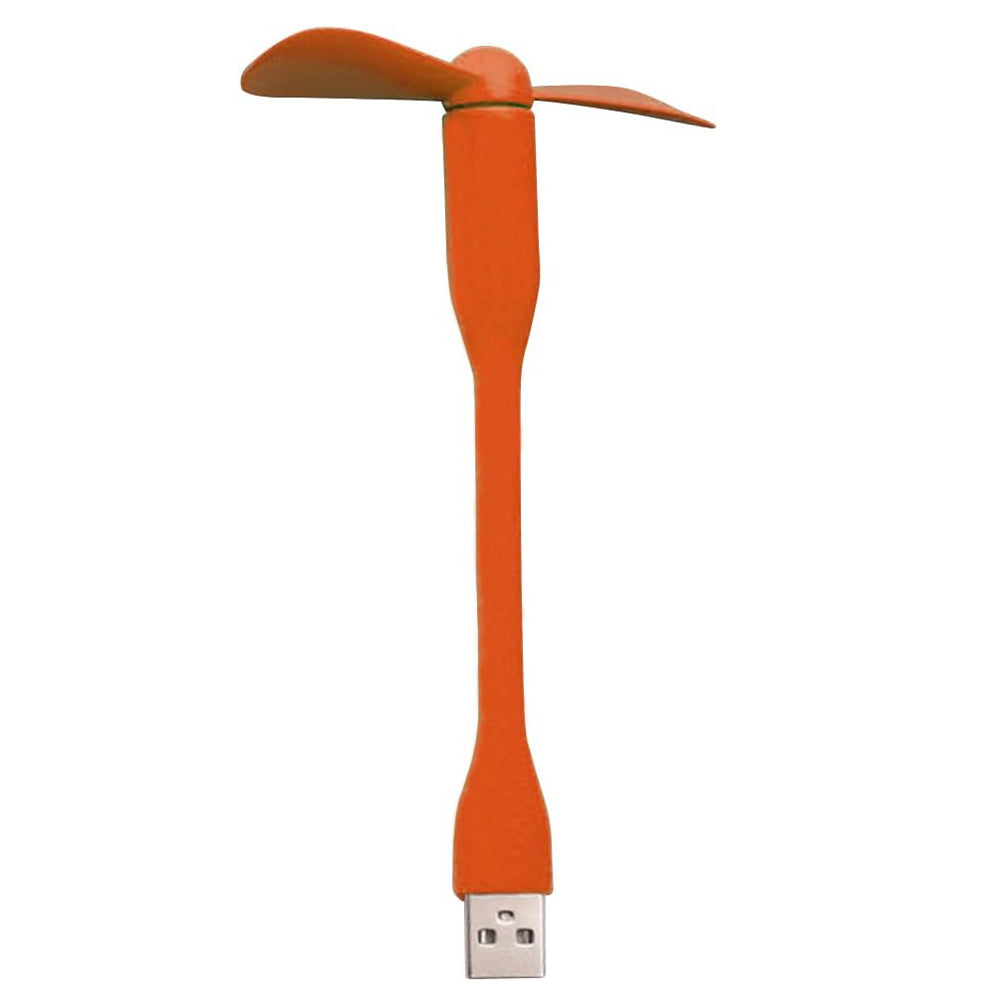 Techsuit - Mini USB Fan (TUF1) - Portable, Flexible, Bendable, 5V - Orange