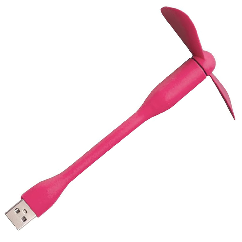 Techsuit - Mini USB Fan (TUF1) - Portable, Flexible, Bendable, 5V - Pink
