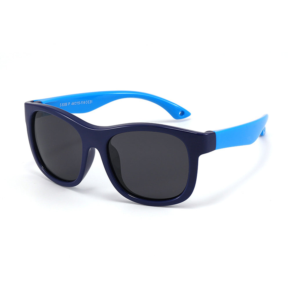 Techsuit - Μόδα > Αξεσουάρ > Γυαλιά Ηλίου Polarised (8306-C31) - for Babies, Square Shape, with Strap - Black / Blue