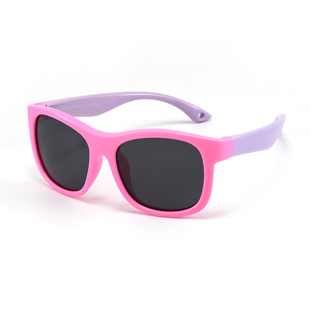 Techsuit - Μόδα > Αξεσουάρ > Γυαλιά Ηλίου Polarised (8306-C42) - for Babies, Square Shape, with Strap - Pink / Purple