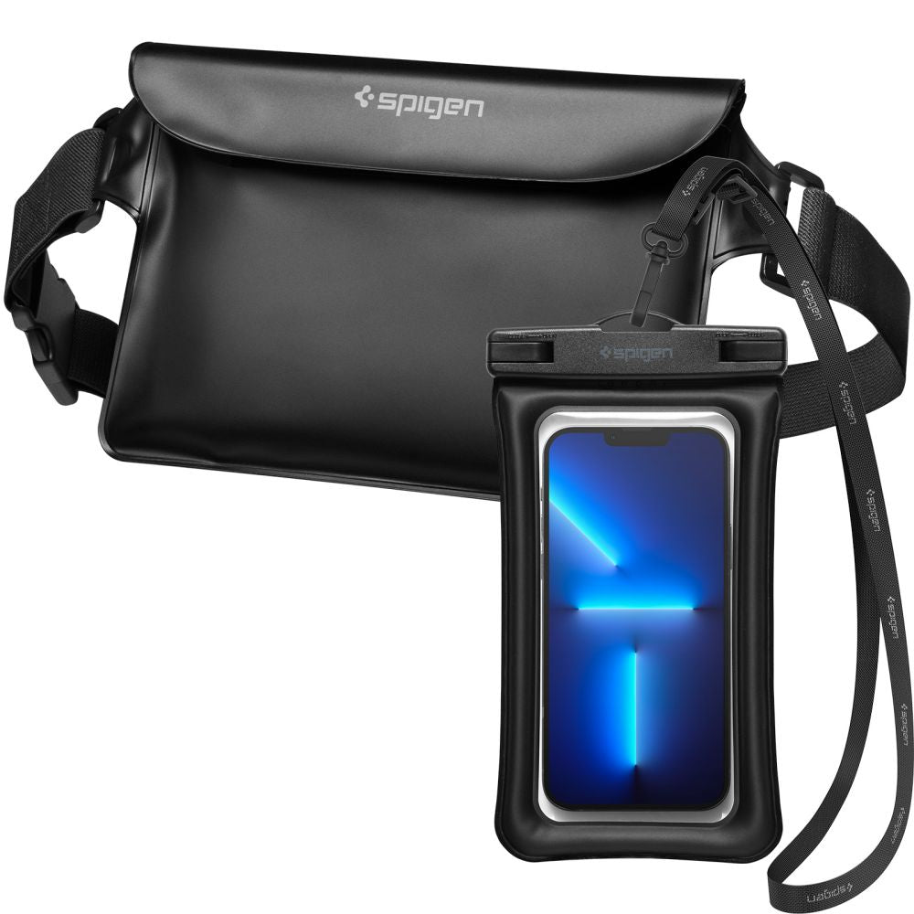 Spigen - Waterproof Waist Bag (A621) - with Impervious Τεχνολογία > Κινητή Τηλεφωνία > Θήκες Κινητών, IPX8 - Black