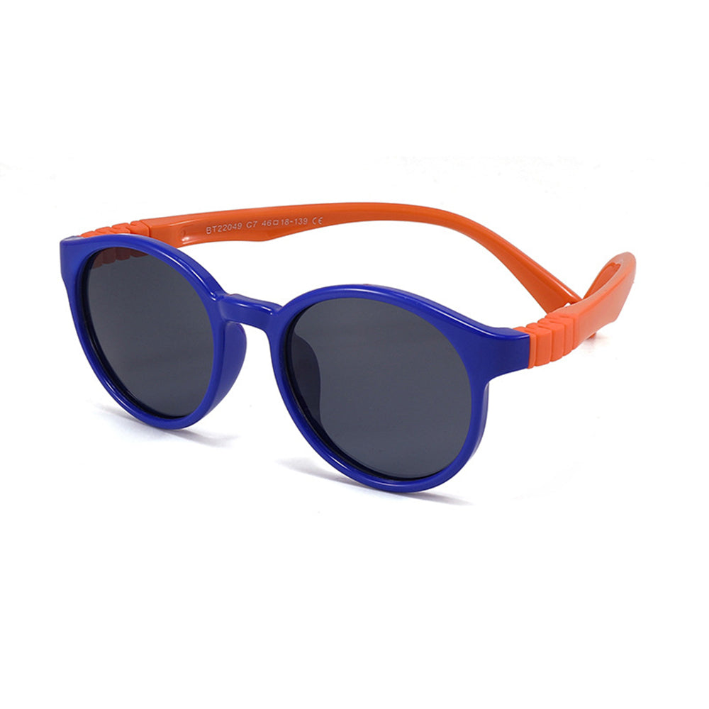Techsuit - Μόδα > Αξεσουάρ > Γυαλιά Ηλίου Polarised (22049) - for Kids, Round Shape, without Screw - Blue / Orange
