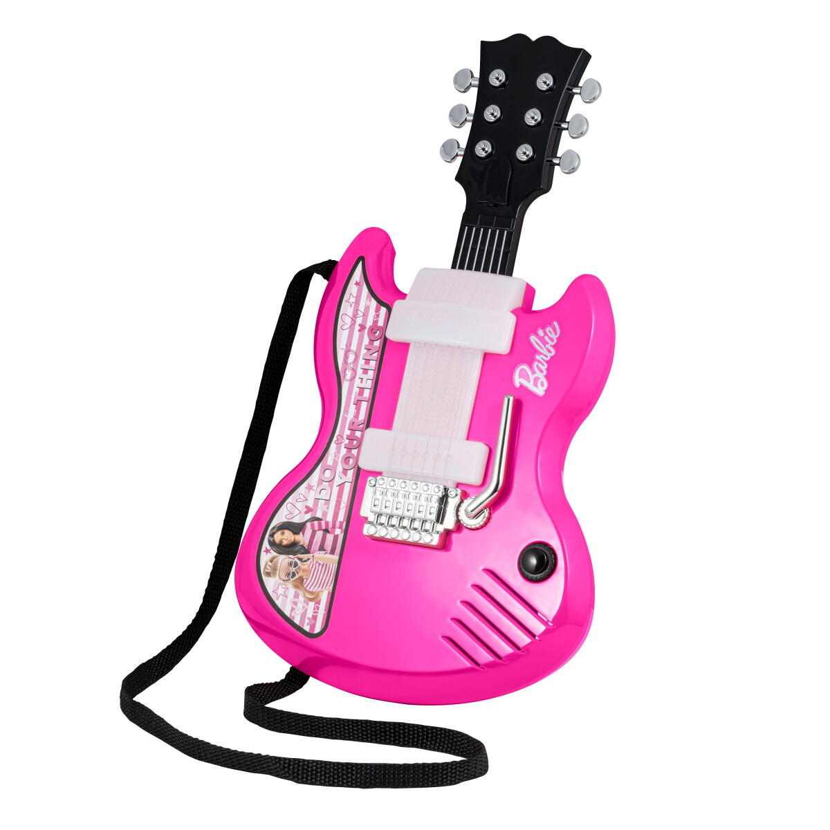 eKids Barbie Sing & Strum Guitar Ηλεκτρική Κιθάρα Karaoke για παιδιά με ενσωματωμένη μουσική, Sound Effects (BE-632) (Μωβ/Λευκό)