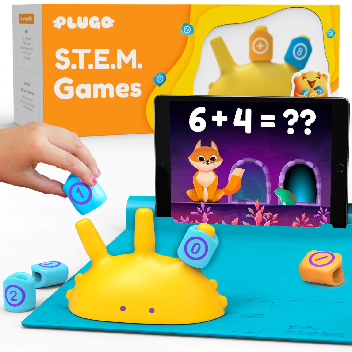 Plugo Count by PlayShifu Σύστημα παιδικού παιχνιδιού Επαυξημένης Πραγματικότητας μαθηματικών με Ιστορίες & Puzzles