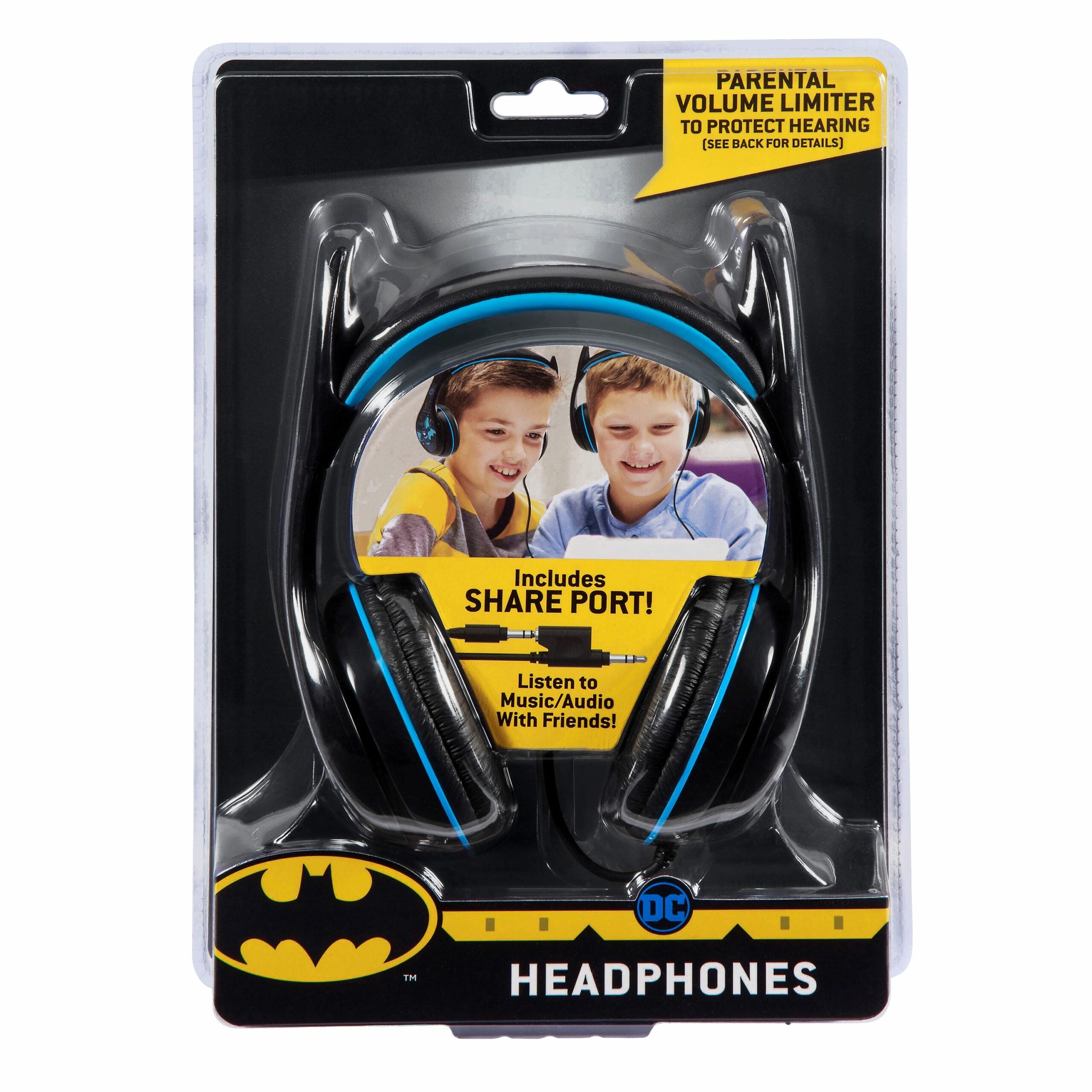 eKids Batman Ενσύρματα Ακουστικά με ασφαλή μέγιστη ένταση ήχου για παιδιά και εφήβους (BM-140) (Μαύρο/Γαλάζιο)