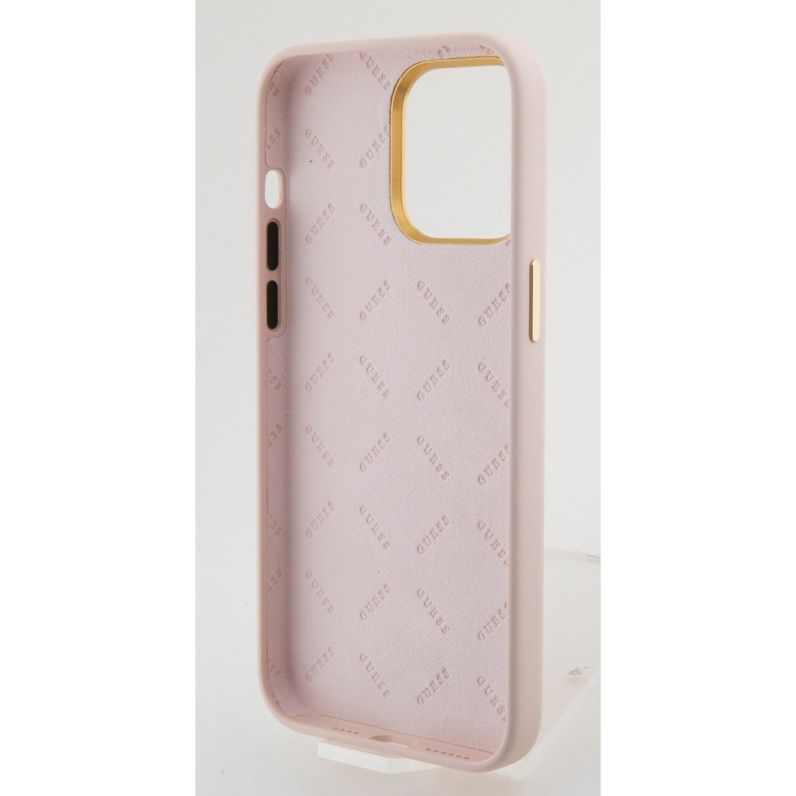 Guess “Vintage Script Gold Logo Collection” Σκληρή Θήκη προστασίας από σιλικόνη – Apple iPhone 15 Pro Max (Ροζ – GUHCP15XSMBSLP)