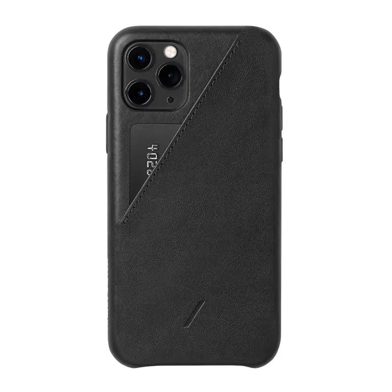 Native Union Clic Card Δερμάτινη Θήκη προστασίας για Apple iPhone 11 Pro με υποδοχή για κάρτες – μαύρη – PhoneBazaar