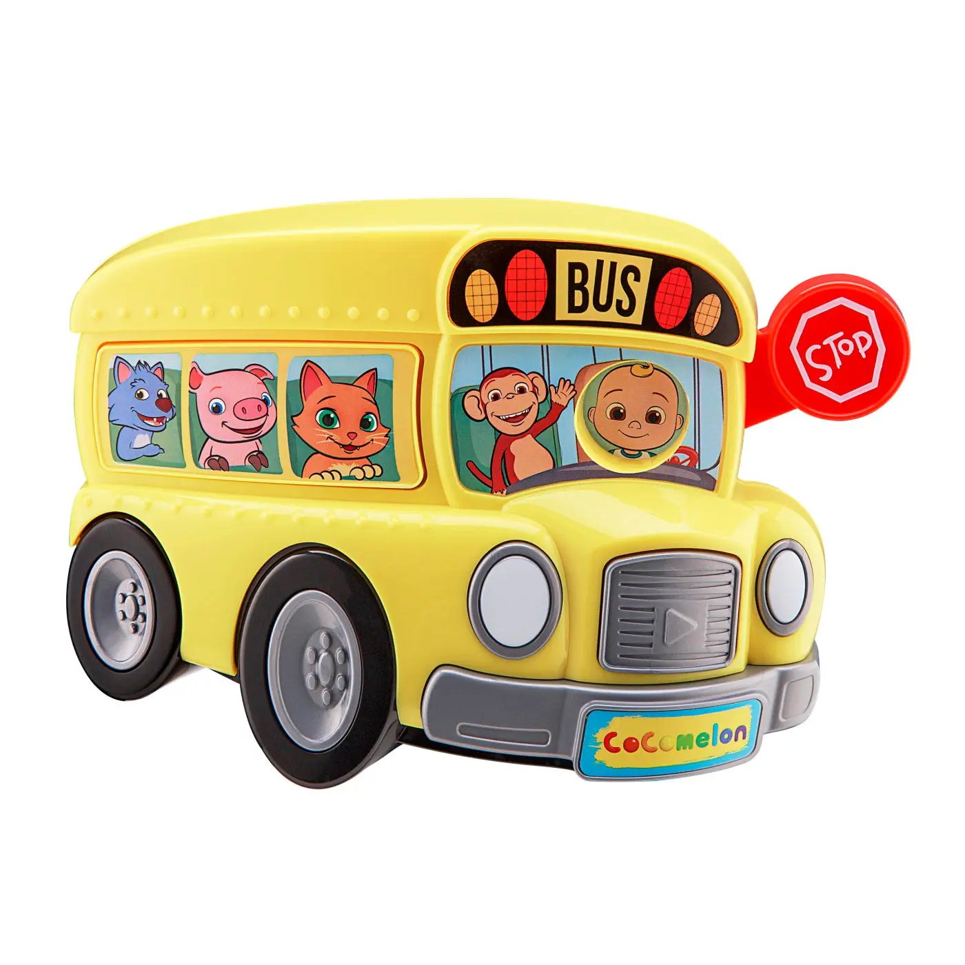 eKids Cocomelon School Bus Mini Boombox Σχολικό λεωφορείο παιχνίδι για παιδιά με ενσωματωμένη μουσική, φωτισμό, Sound Effects (CO-100) (Κίτρινο) – PhoneBazaar