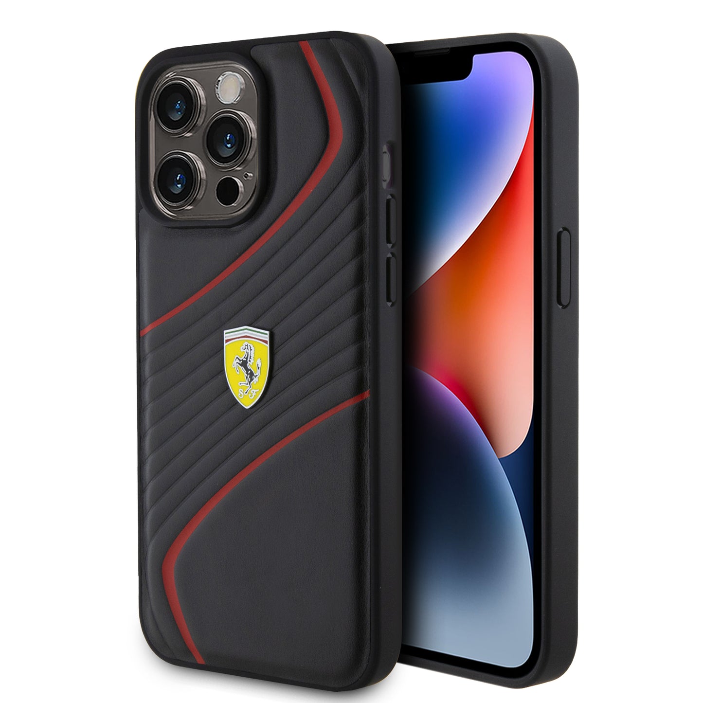 Ferrari Twist Metal Logo Hard Case Θήκη Προστασίας Από Δερματίνη – Iphone 15 Pro Max (Black – Fehcp15Xptwk) – Θήκη για κινητό από το PhoneBazaar.gr