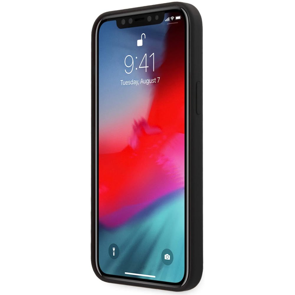 Ferrari "On Track" Liquid Silicone Case Θήκη προστασίας – iPhone 12 Pro Max (Μαύρη/3D Logo)