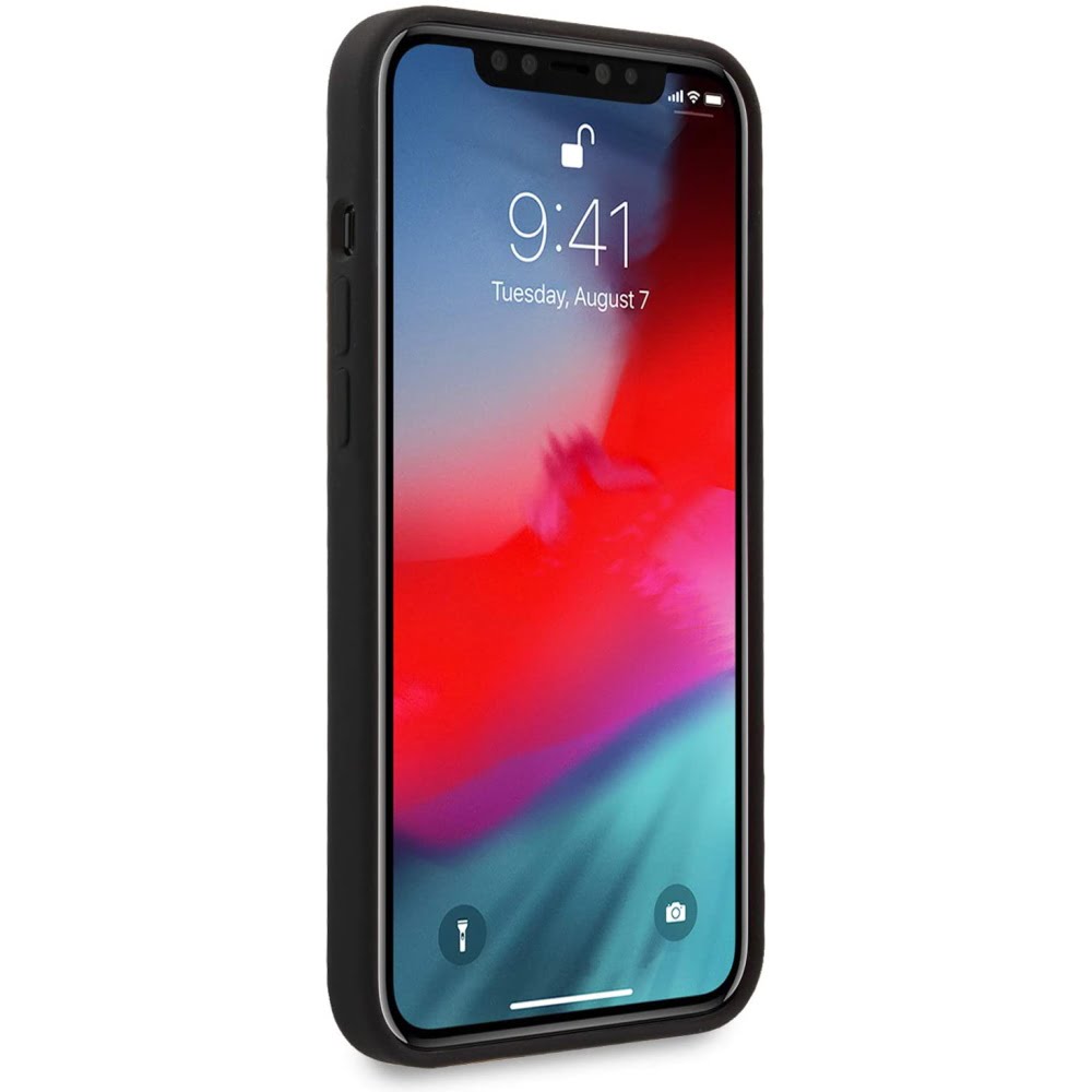 Ferrari "On Track" Liquid Silicone Case Θήκη προστασίας – iPhone 12 Pro Max (Μαύρη/3D Logo)