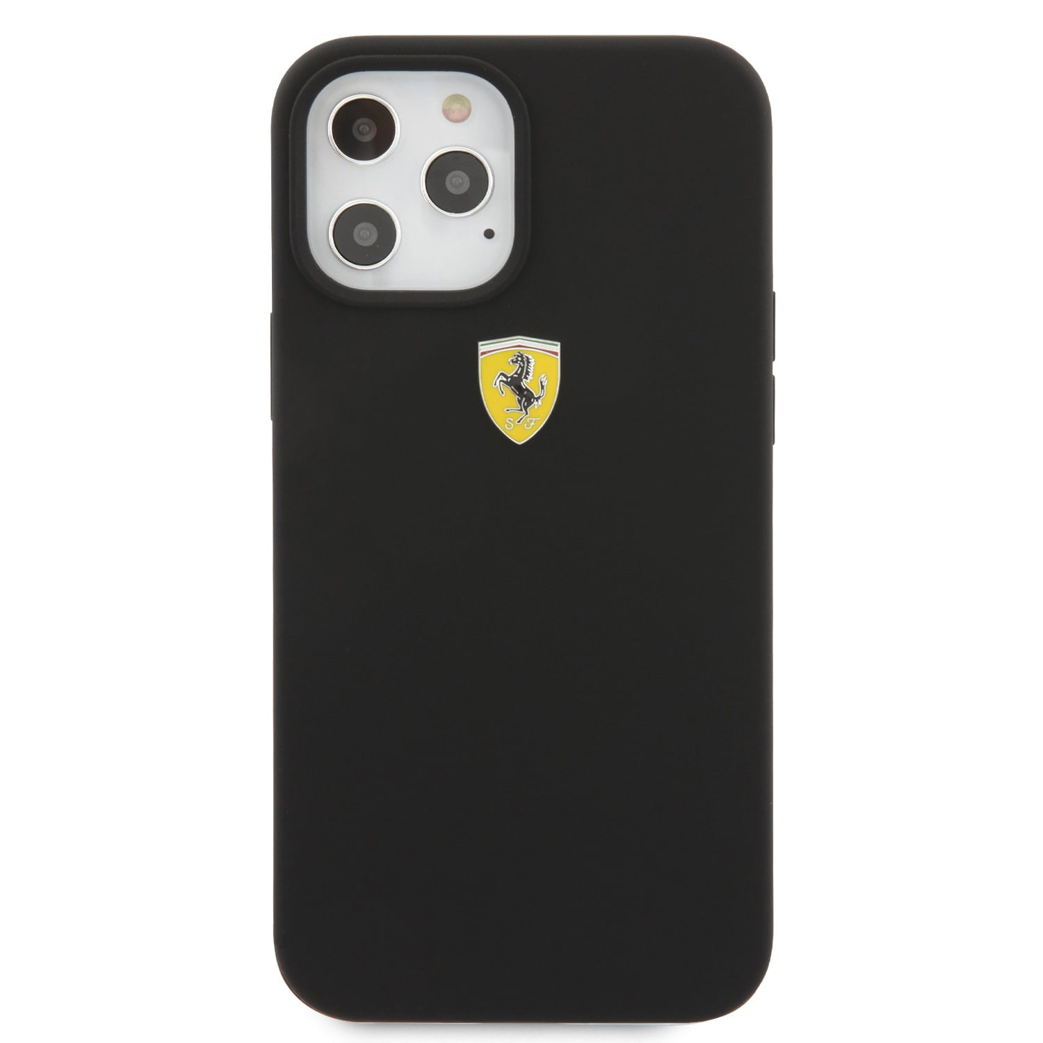 Ferrari "On Track" Liquid Silicone Case Θήκη προστασίας – iPhone 12 Pro Max (Μαύρη/3D Logo)
