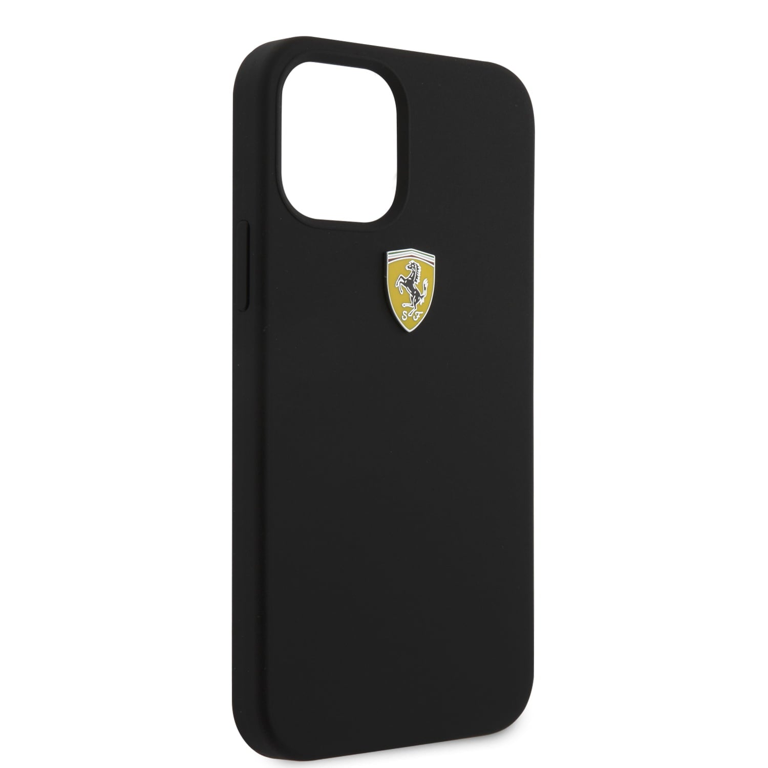 Ferrari "On Track" Liquid Silicone Case Θήκη προστασίας – iPhone 12 / iPhone 12 Pro (Μαύρη/3D Logo)