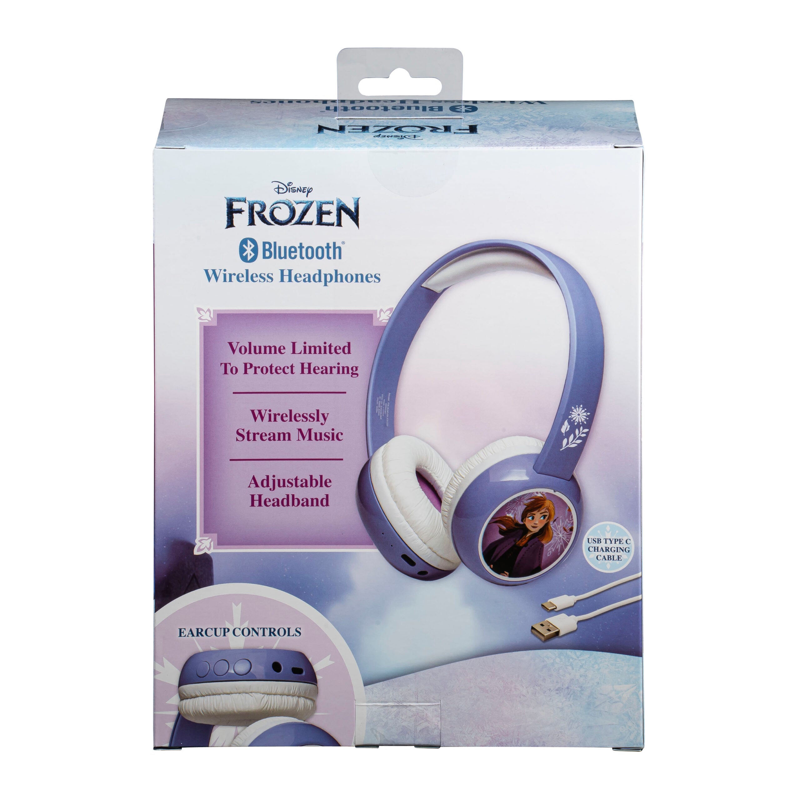 eKids Frozen 2 Ασύρματα Ακουστικά με ασφαλή μέγιστη ένταση ήχου για παιδιά και εφήβους (FR-B38VM) (Μωβ/Λευκό)