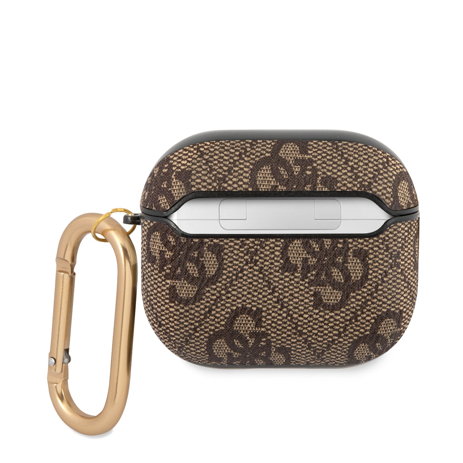 Guess Script Metal Logo Collection Θήκη προστασίας από δερματίνη για Apple Airpods 3 (Καφε)