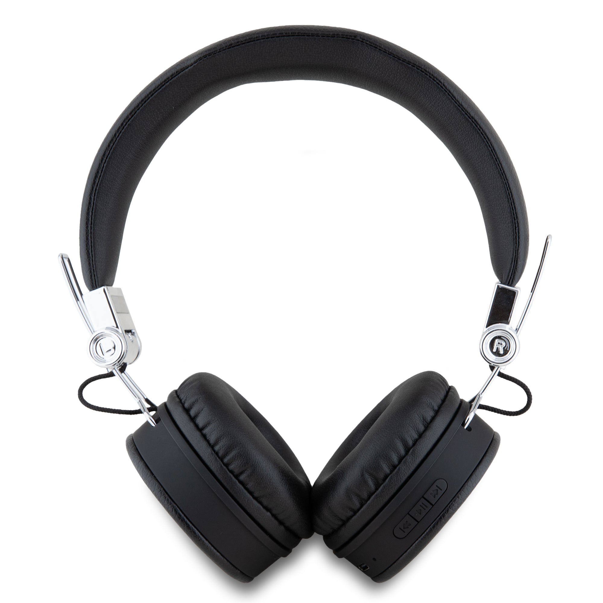 Guess Grained Triangle Logo Classic Round Shape Bluetooth ENC Headphones (Black - GUBH70PGTSPSK)