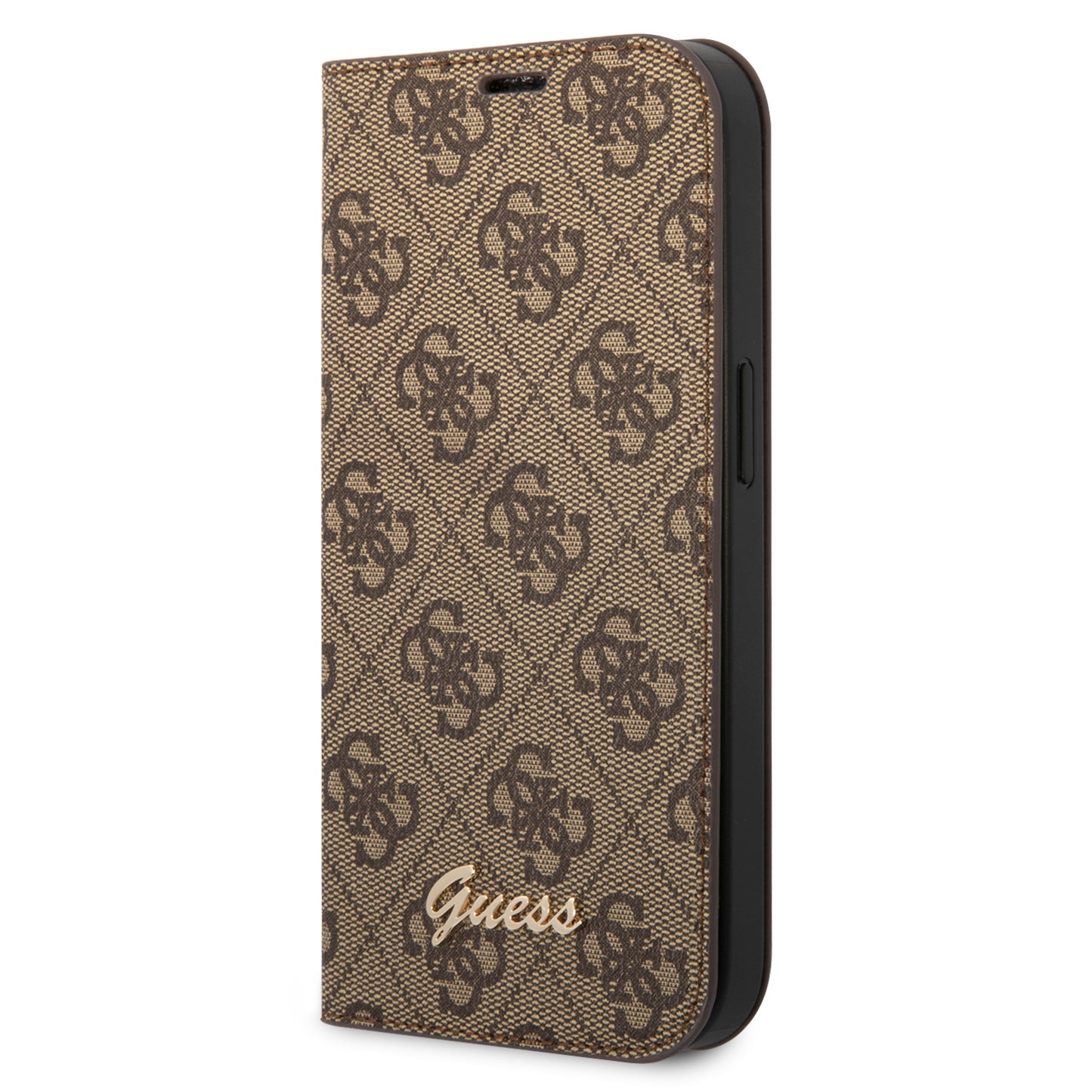 Guess “4G Logo Collection” Script Metal Logo Θήκη Προστασίας Από Δερματίνη Τύπου Folio – Iphone 14 Pro Max (Καφέ) – Θήκη για κινητό από το PhoneBazaar.gr