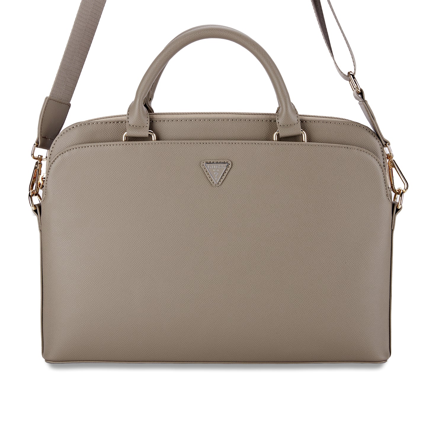Guess Grained Triangle Logo Computer Bag 15"-16" (Brown - Gucb15Pgtspsw) – Θήκη για κινητό από το PhoneBazaar.gr