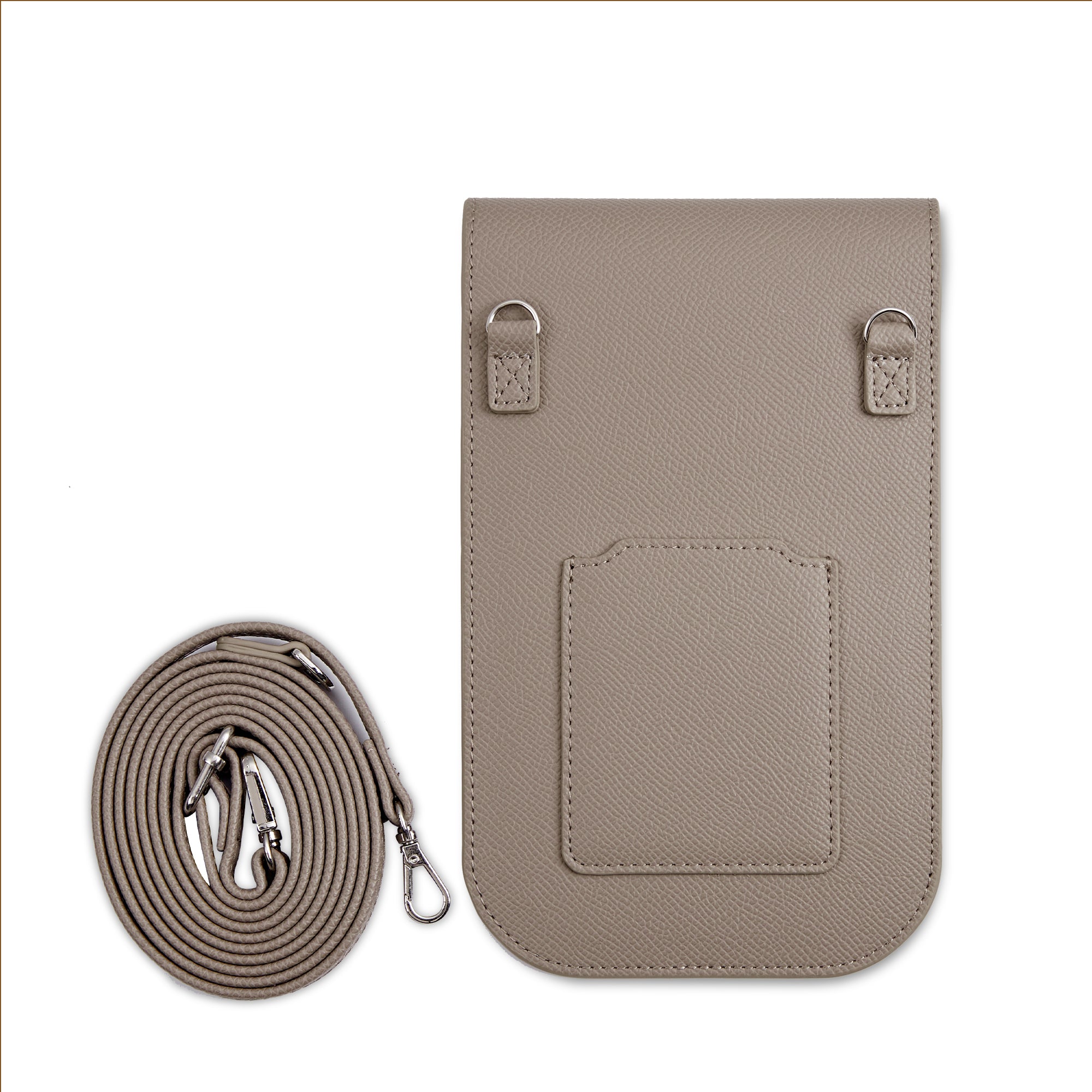 Guess Grained Triangle Logo PU Leather Wallet Case (Brown - GUCWBPGTSPSW)