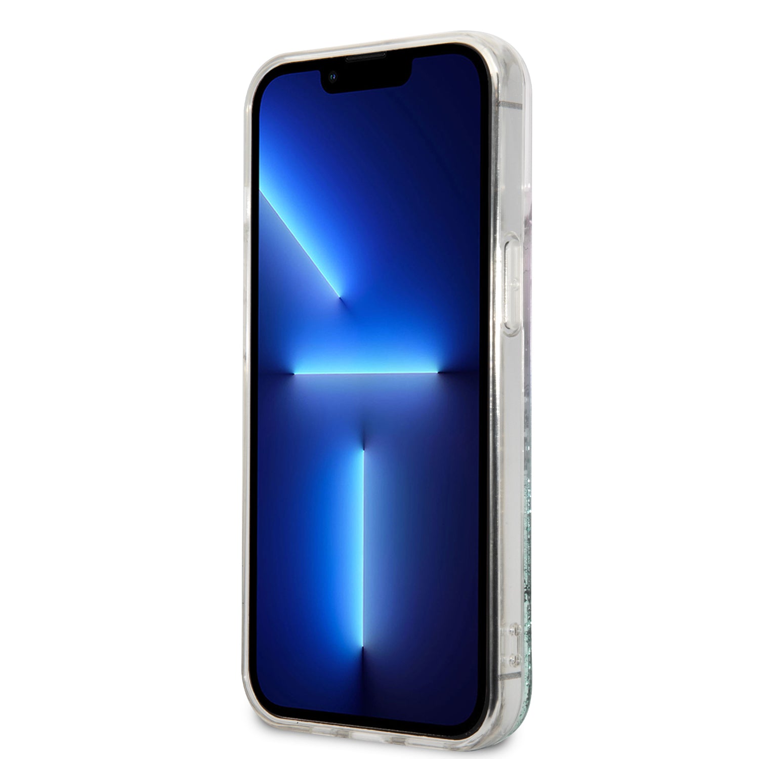 Guess "4G Logo Collection" Θήκη προστασίας από Liquid Glitter σιλικόνη – iPhone 13 Pro (Iridescent/Pink)