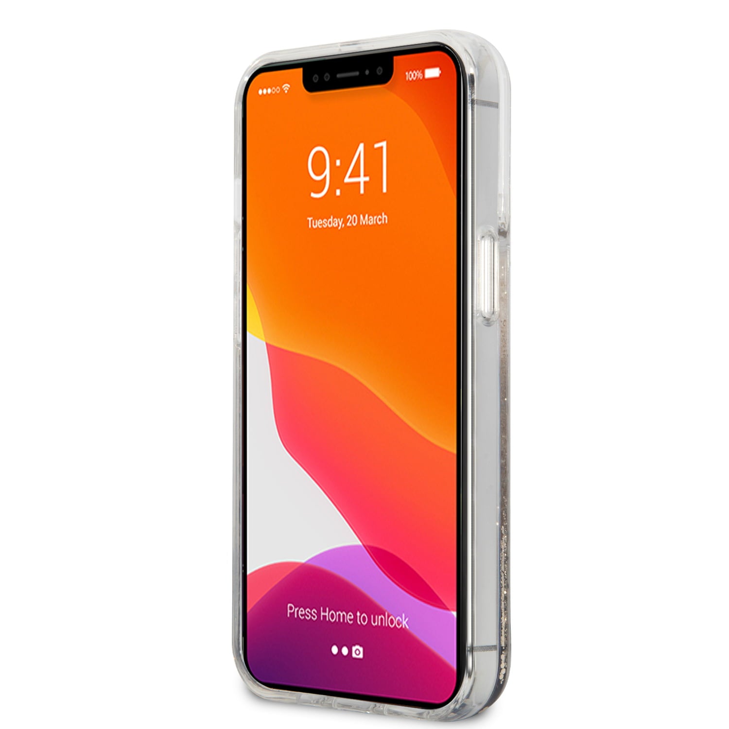 Guess "4G Logo Collection" Θήκη προστασίας – iPhone 13 Pro (Clear/Glitter Gold)