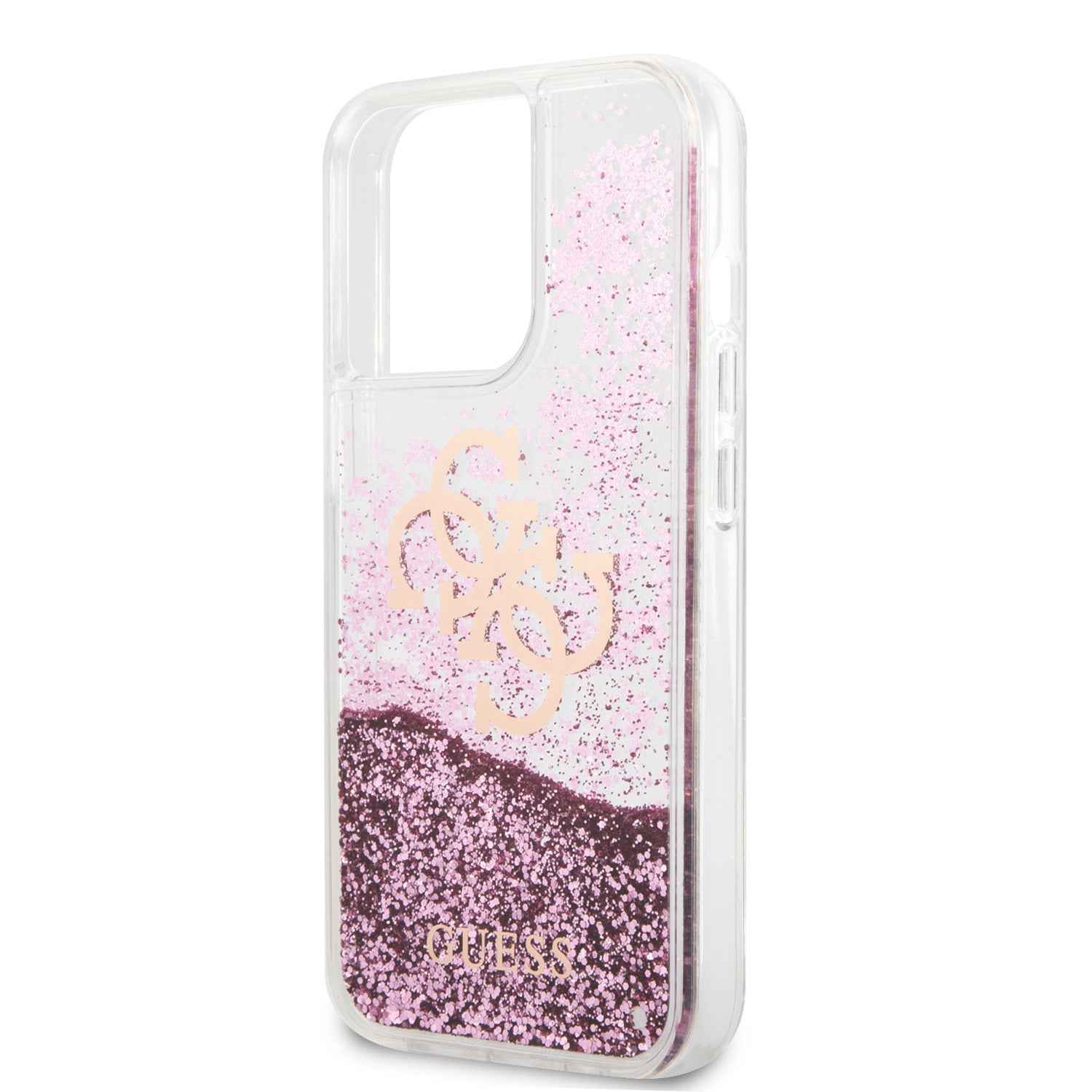 Guess "4G Logo Collection" Θήκη προστασίας – iPhone 13 Pro (Clear/Glitter Pink)