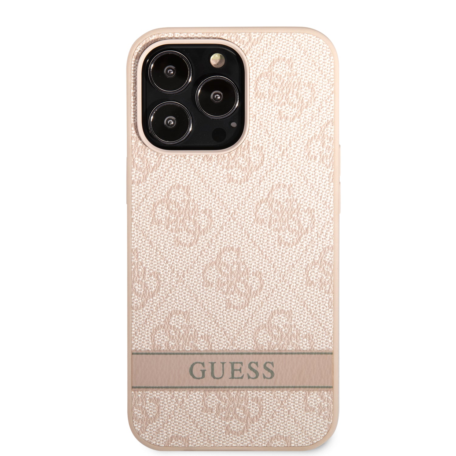 Guess "4G Logo Collection" Printed Stripe Θήκη προστασίας από δερματίνη – iPhone 13 Pro (Ροζ)