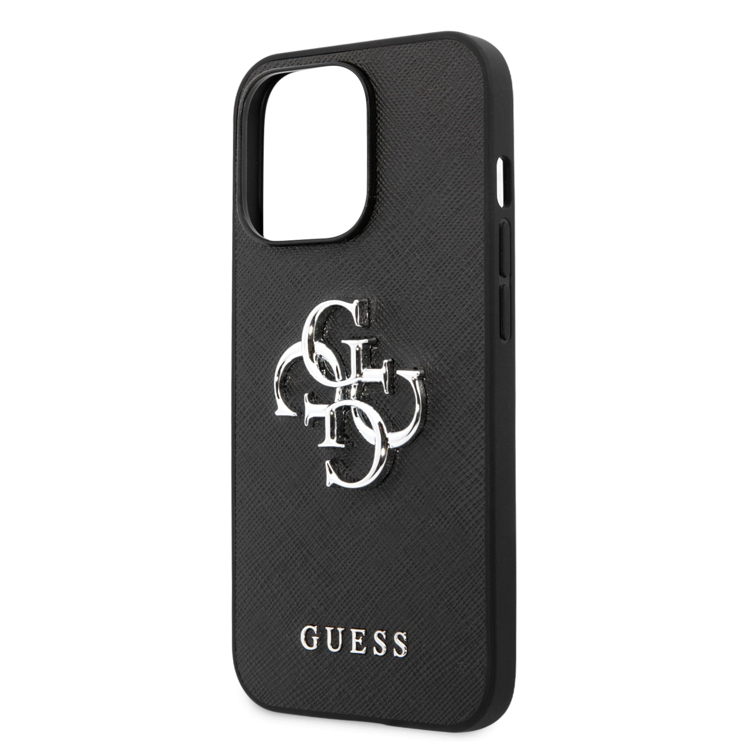 Guess "4G Logo Collection" Hard Case PU Leather Θήκη προστασίας από δερματίνη – iPhone 13 Pro (Μαύρη)