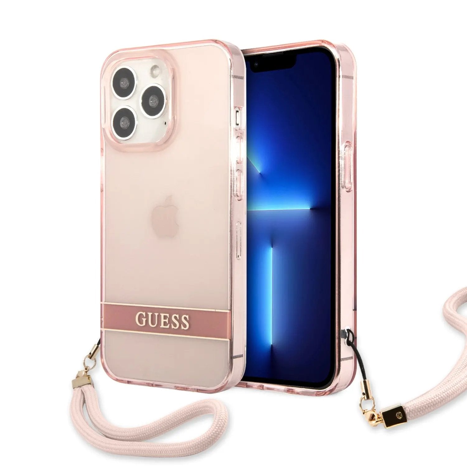 Guess Translucent Hard Case Θήκη προστασίας με διάφανο σχεδιασμό και κορδονάκι χειρός – iPhone 13 Pro Max – PhoneBazaar
