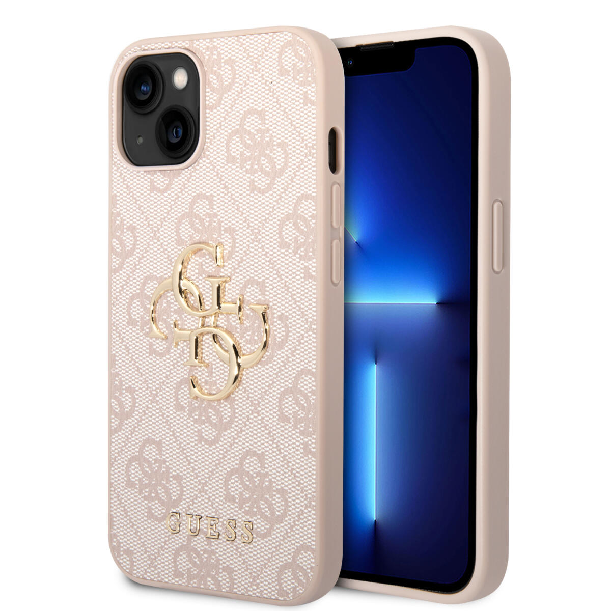 Guess "4G Logo Collection" Hard Case Pu Leather Θήκη Προστασίας Από Δερματίνη – Iphone 14 Plus (Ροζ) – Θήκη για κινητό από το PhoneBazaar.gr