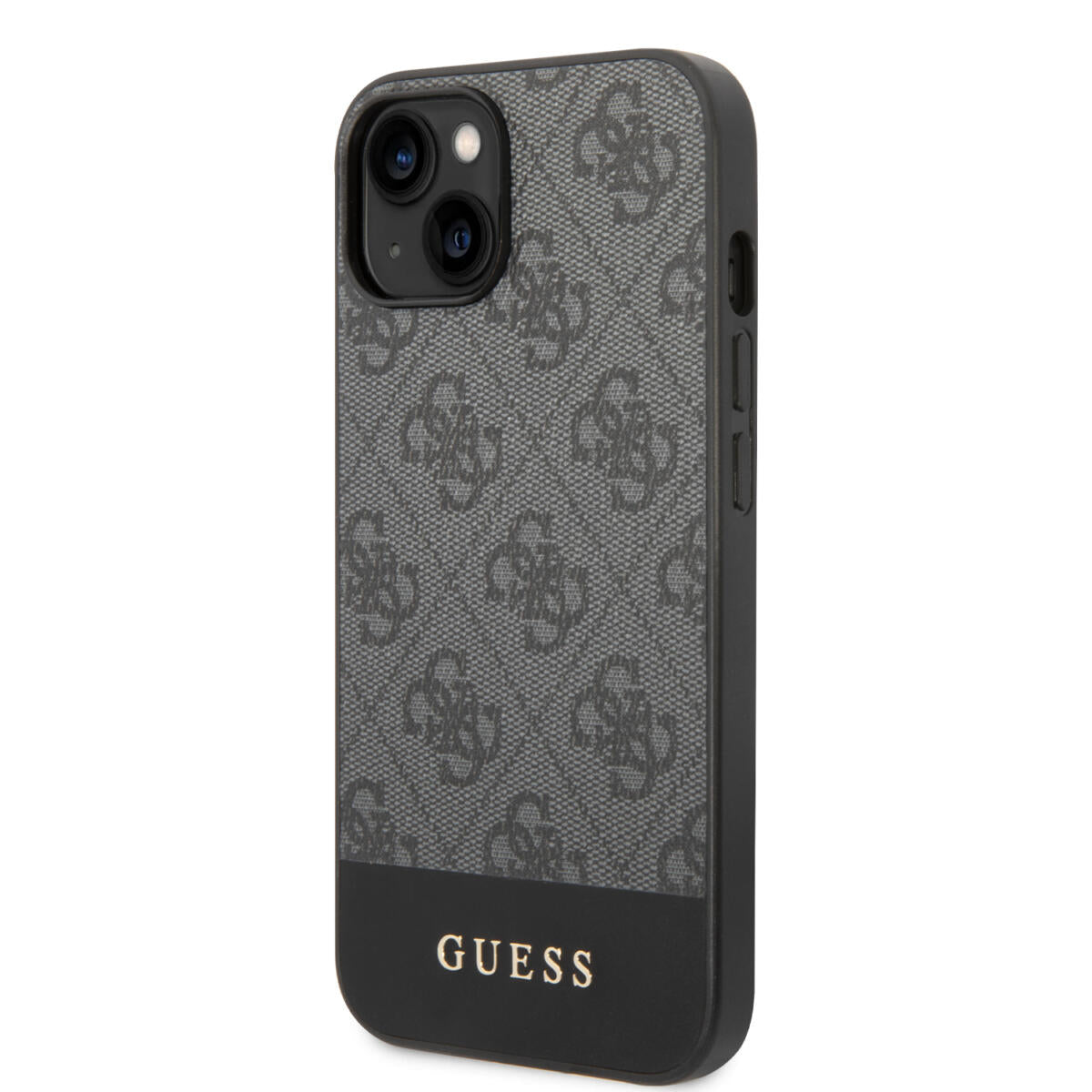 Guess "4G Logo Collection" Printed Stripe Θήκη προστασίας από δερματίνη – iPhone 14 Plus (Γκρι)