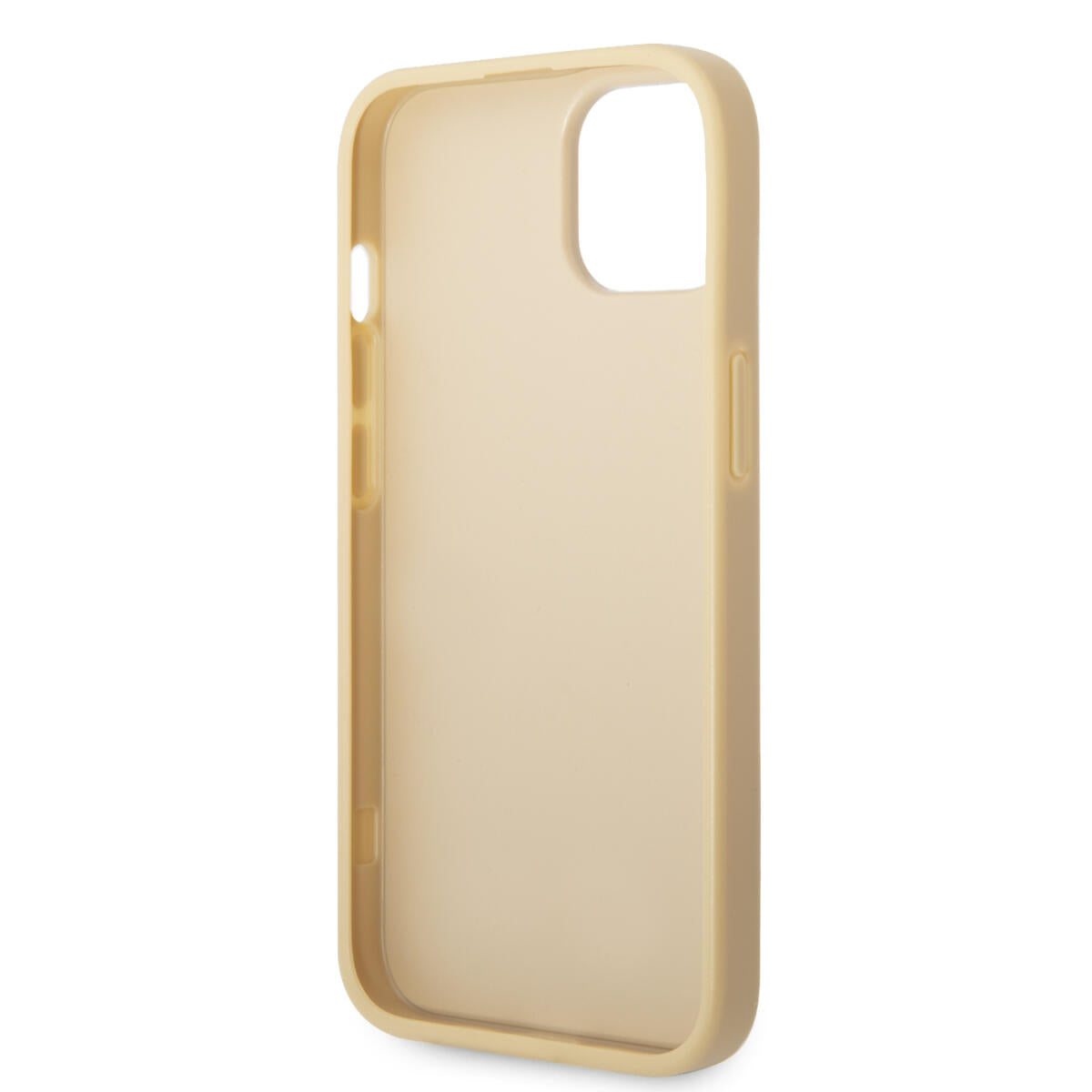 Guess Glitter Flakes Case with Ikonik Patch and Vintage Script Logo Θήκη προστασίας από σιλικόνη – iPhone 14 Plus (Glitter Gold)