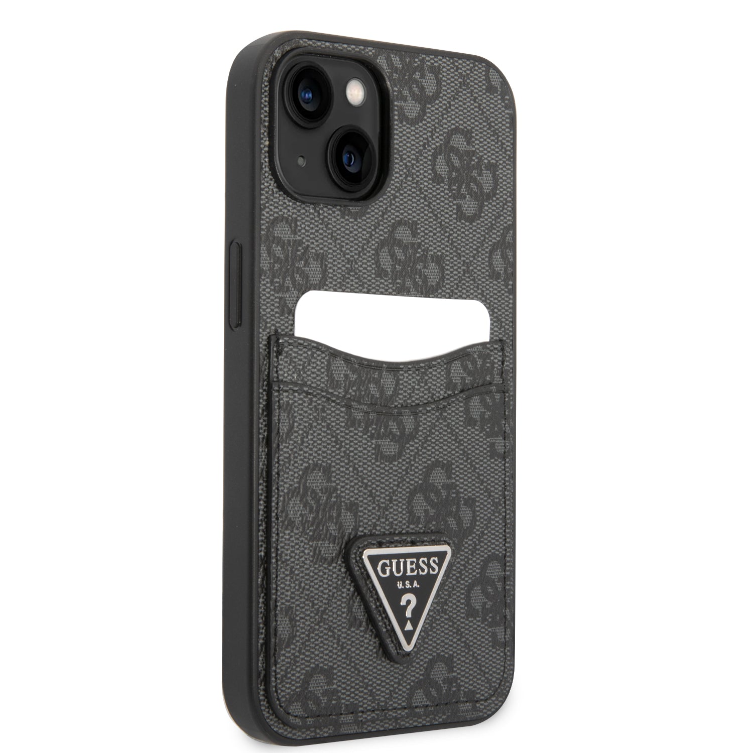 Guess “Triangle Logo Collection” Θήκη προστασίας με υποδοχή για πιστωτικές κάρτες – iPhone 14 Plus (Μαύρο)