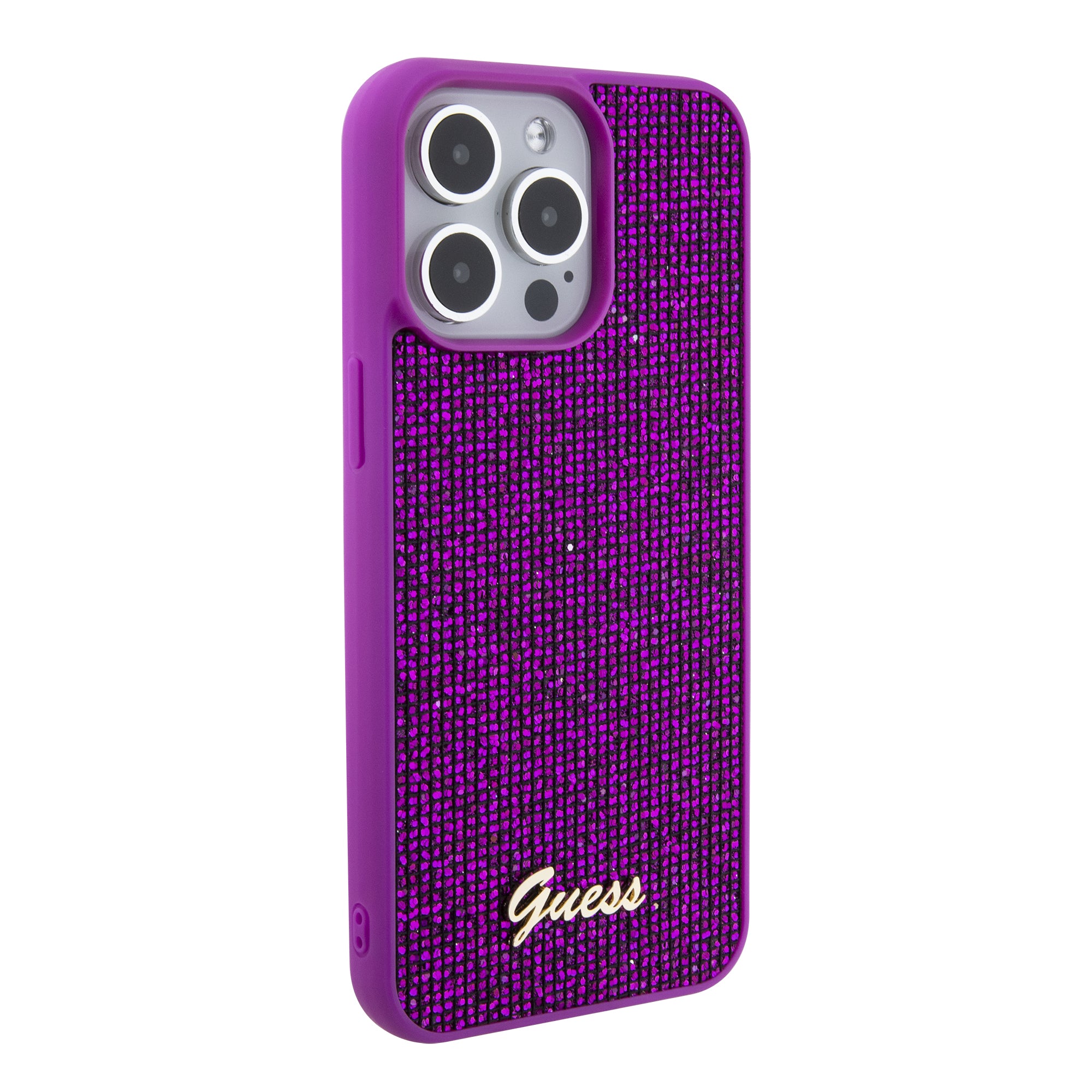 Guess “Disco Script Metal Logo Collection” Θήκη προστασίας για iPhone 14 Pro Max (Φουξια – GUHCP14XPMSDGSF)
