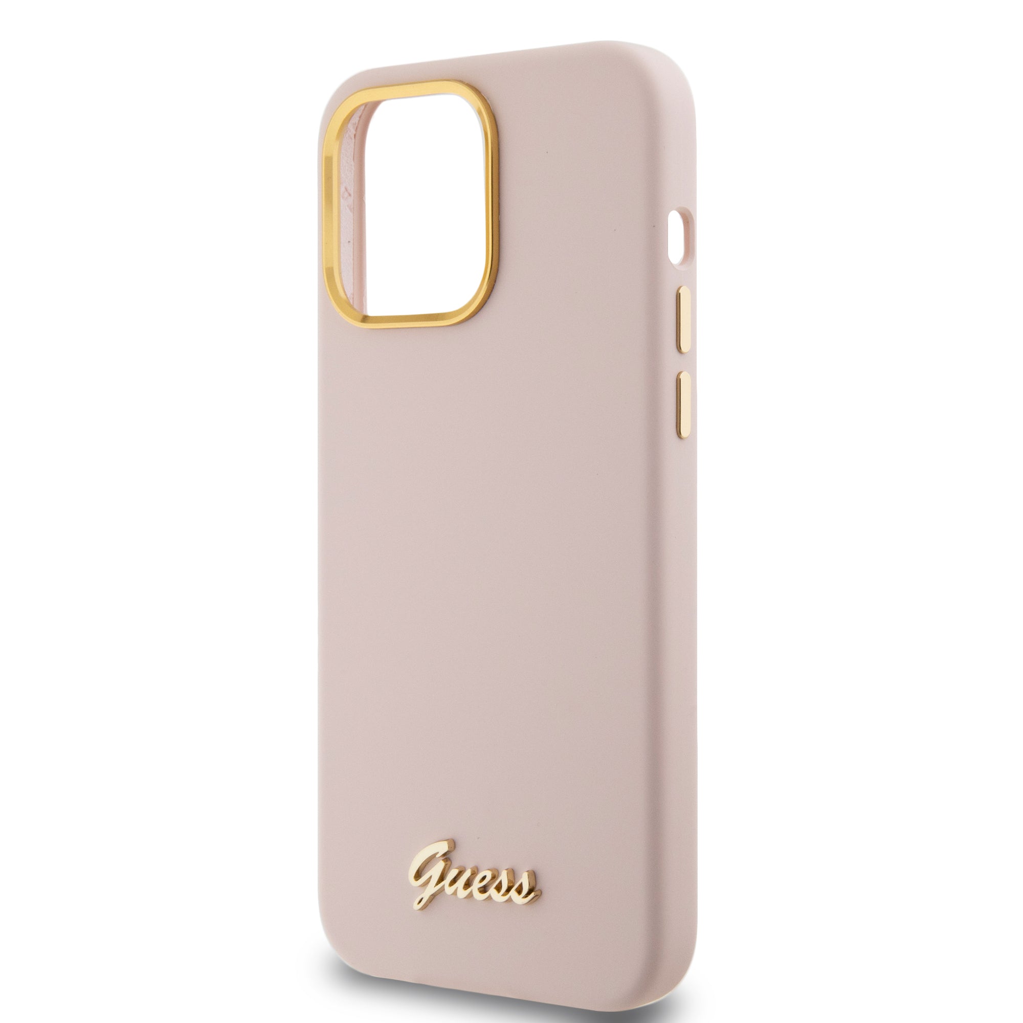Guess “Vintage Script Gold Logo Collection” Σκληρή Θήκη προστασίας από σιλικόνη – Apple iPhone 15 Pro Max (Ροζ – GUHCP15XSMBSLP)