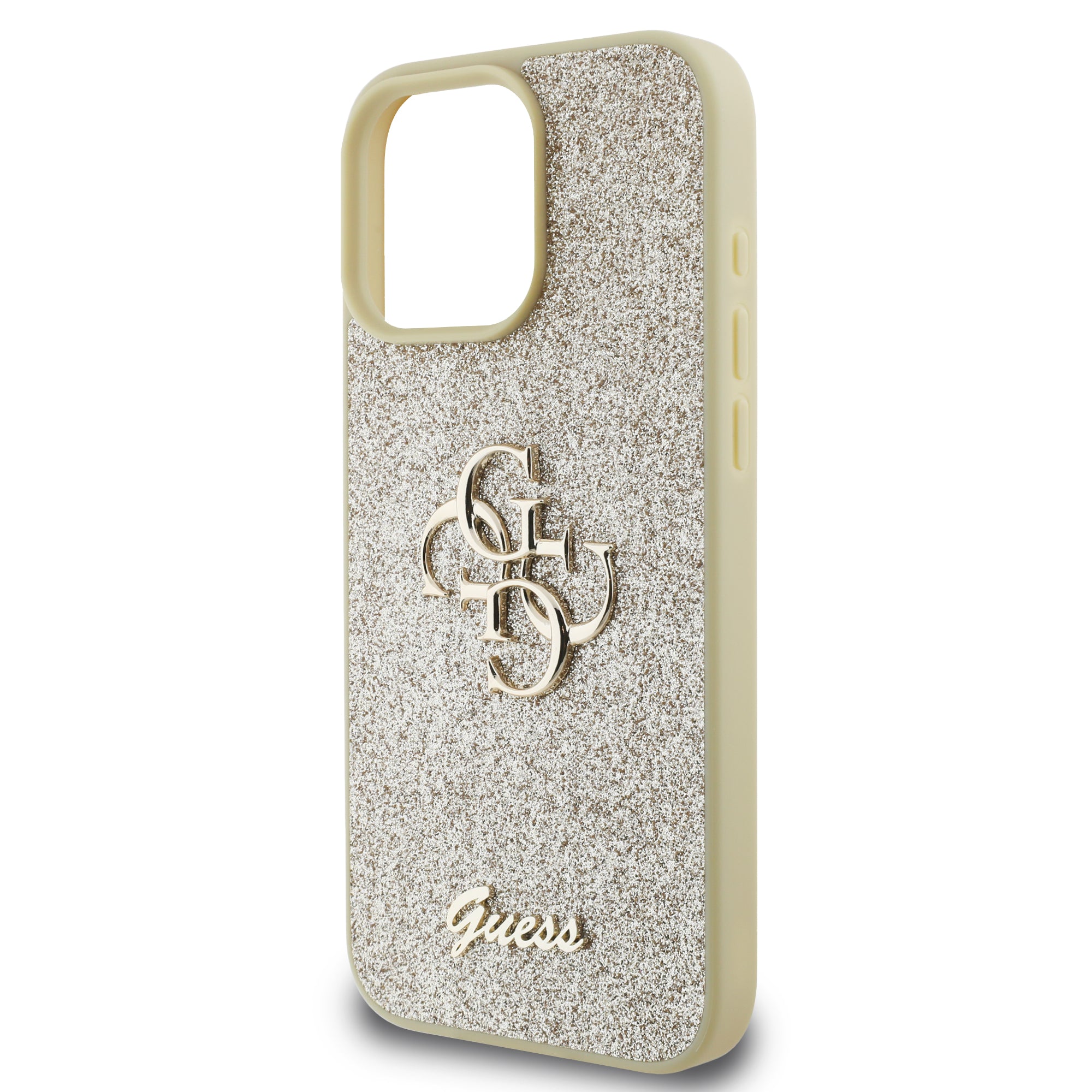 Guess Fixed Glitter Big 4G Logo Case Θήκη προστασίας από σιλικόνη – iPhone 16 Pro (Χρυσό – GUHCP16LHG4SGD)