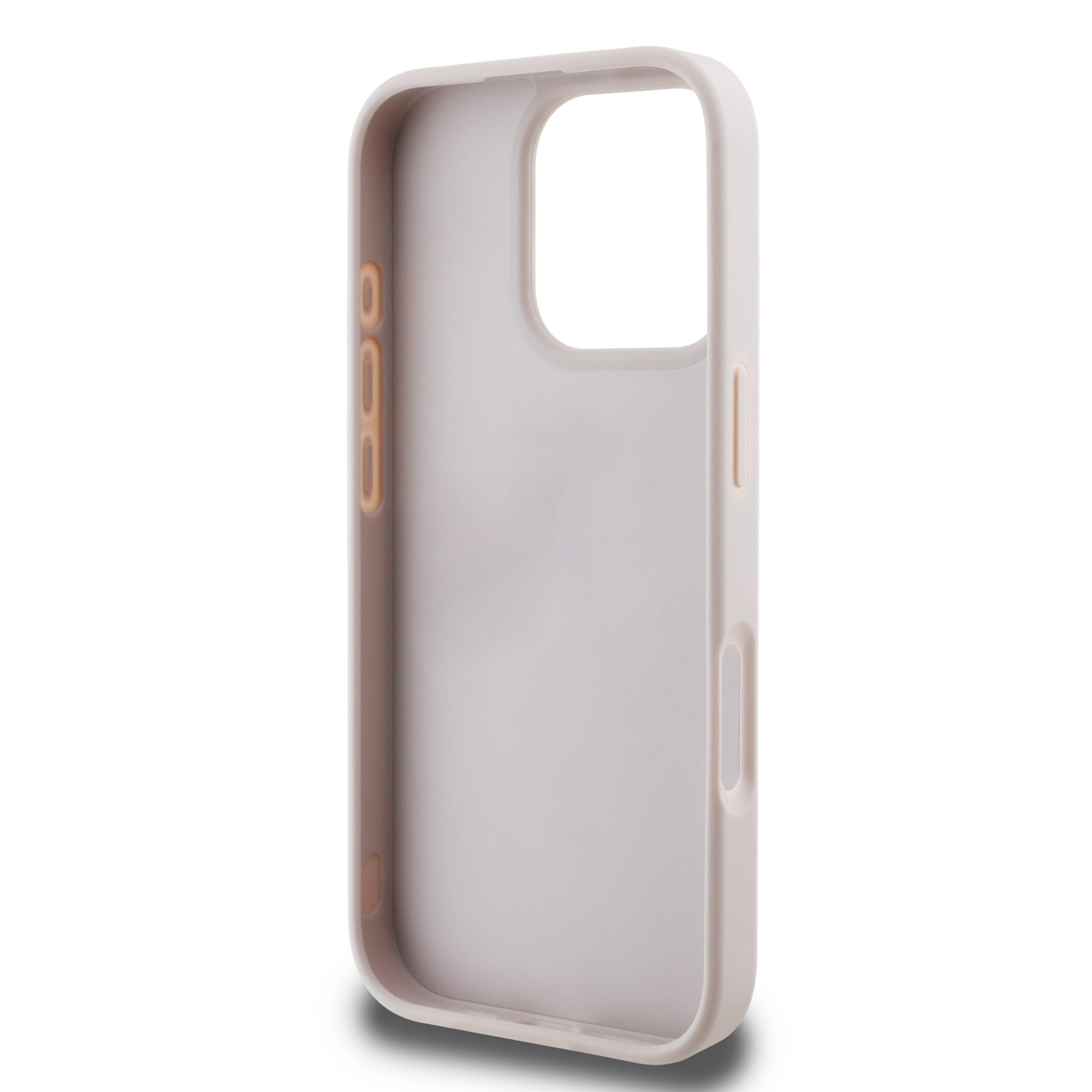 Guess “Triangle Metal Logo Strass Collection” Case Θήκη προστασίας από δερματίνη – iPhone 16 Pro (Ροζ – GUHCP16LP4TDPP)