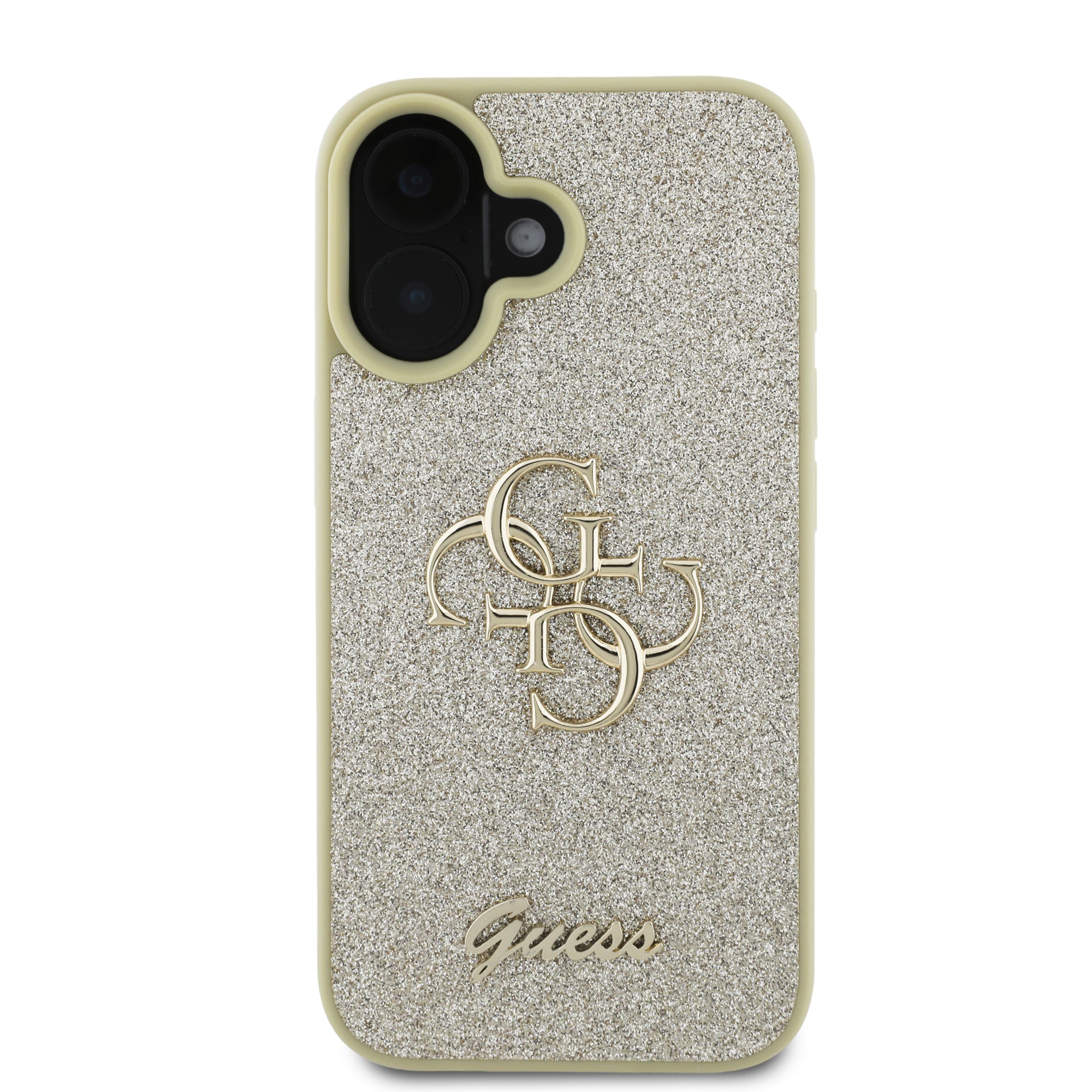 Guess Fixed Glitter Big 4G Logo Case Θήκη προστασίας από σιλικόνη – iPhone 16 (Χρυσό – GUHCP16SHG4SGD)