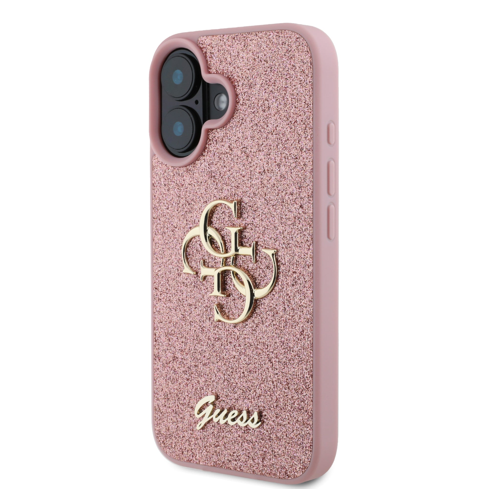 Guess Fixed Glitter Big 4G Logo Case Θήκη προστασίας από σιλικόνη– iPhone 16 (Ροζ – GUHCP16SHG4SGP)