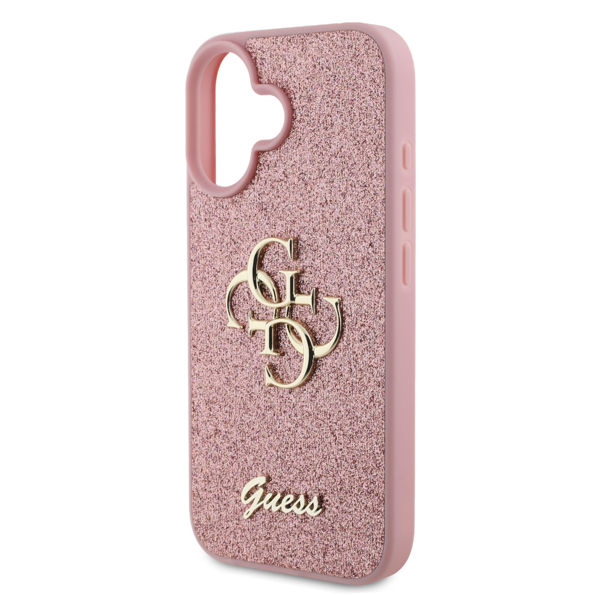 Guess Fixed Glitter Big 4G Logo Case Θήκη προστασίας από σιλικόνη– iPhone 16 (Ροζ – GUHCP16SHG4SGP)