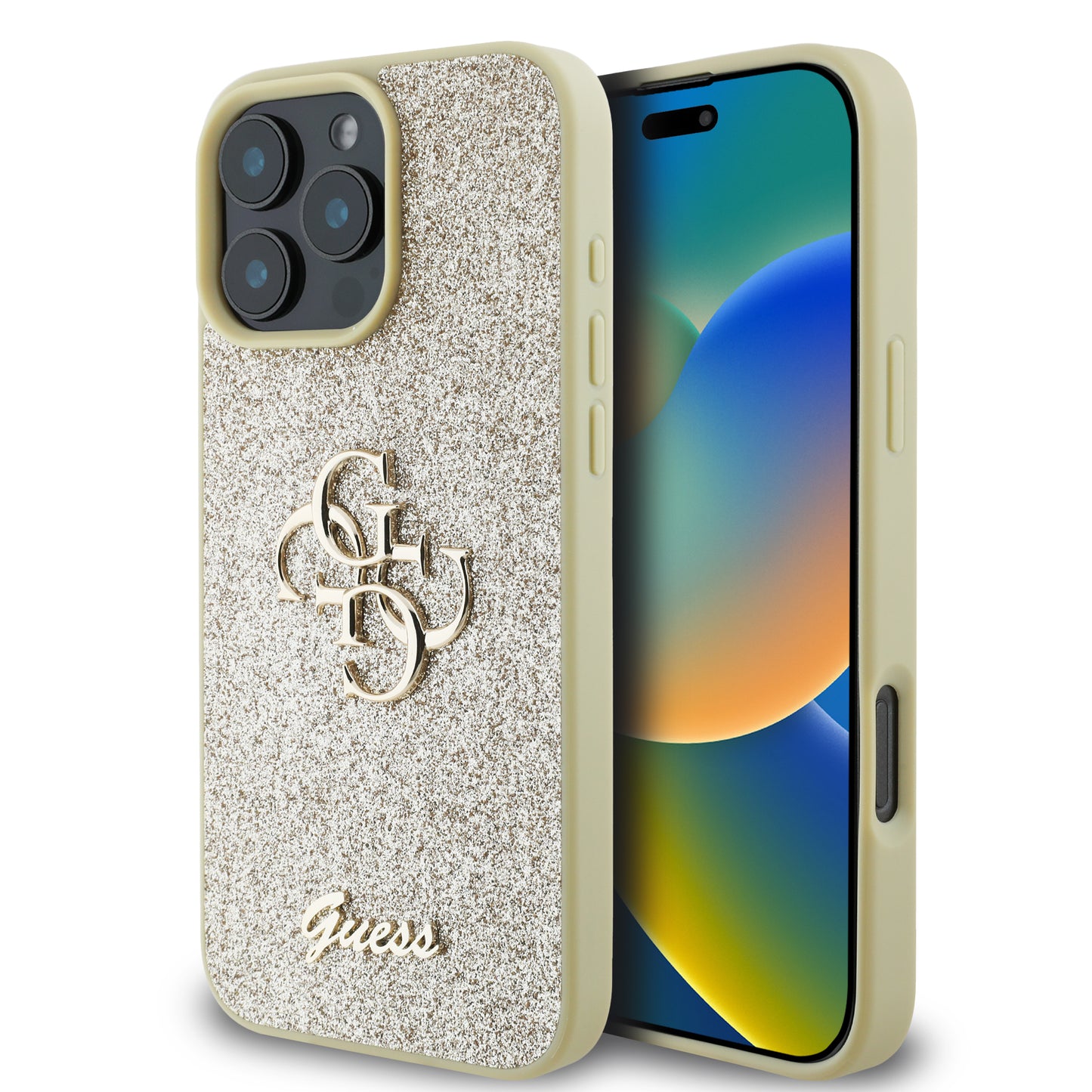 Guess Fixed Glitter Big 4G Logo Case Θήκη Προστασίας Από Σιλικόνη – Iphone 16 Pro Max (Χρυσό – Guhcp16Xhg4Sgd) – Θήκη για κινητό από το PhoneBazaar.gr