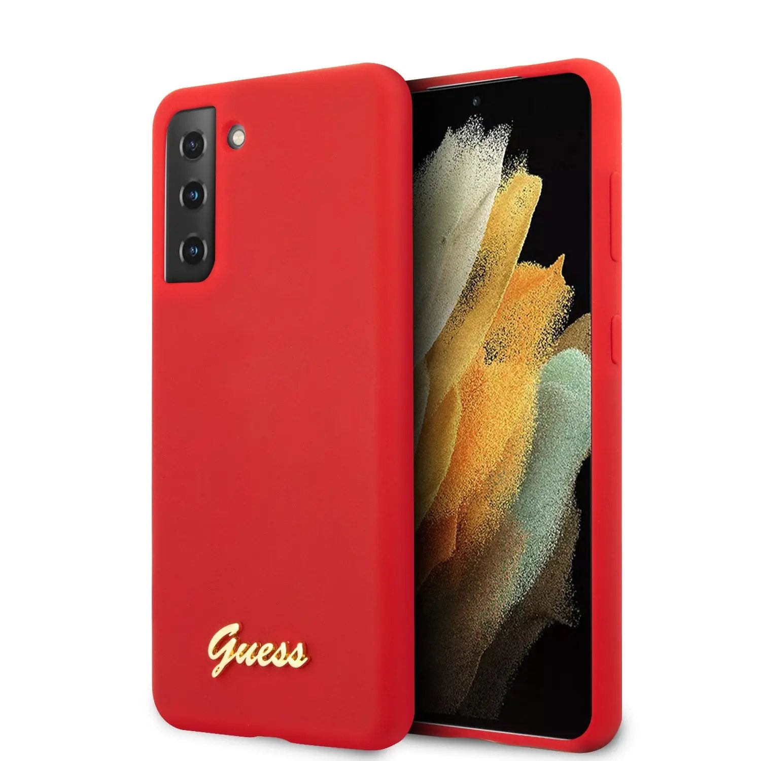Guess "vintage Script Logo Collection" Σκληρη Θήκη Προστασίας Απο Σιλικόνη – Samsung Galaxy S21 Plus (κοκκινο) – PhoneBazaar