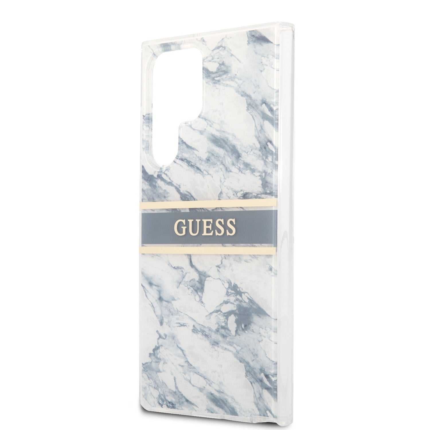 Guess "Marble Collection" Printed Stripe Θήκη προστασίας με όψη μαρμάρου – Samsung Galaxy S22 Ultra (Μπλε/Λευκό)