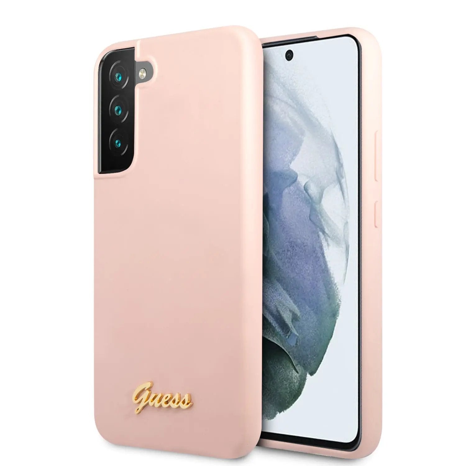 Guess “vintage Script Logo Collection” Σκληρη Θήκη Προστασίας Απο Σιλικόνη – Samsung Galaxy S22 Plus (ροζ) – PhoneBazaar
