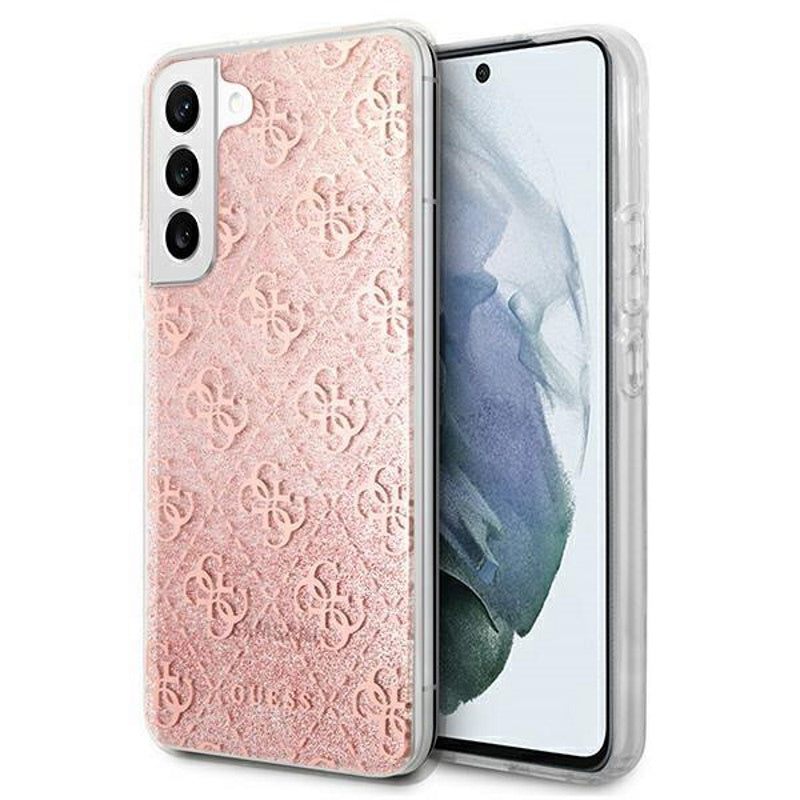 Guess "4G Logo Collection" Θήκη Προστασίας Από Liquid Glitter Σιλικόνη – Galaxy S22 Plus (Pink) – Θήκη για κινητό από το PhoneBazaar.gr
