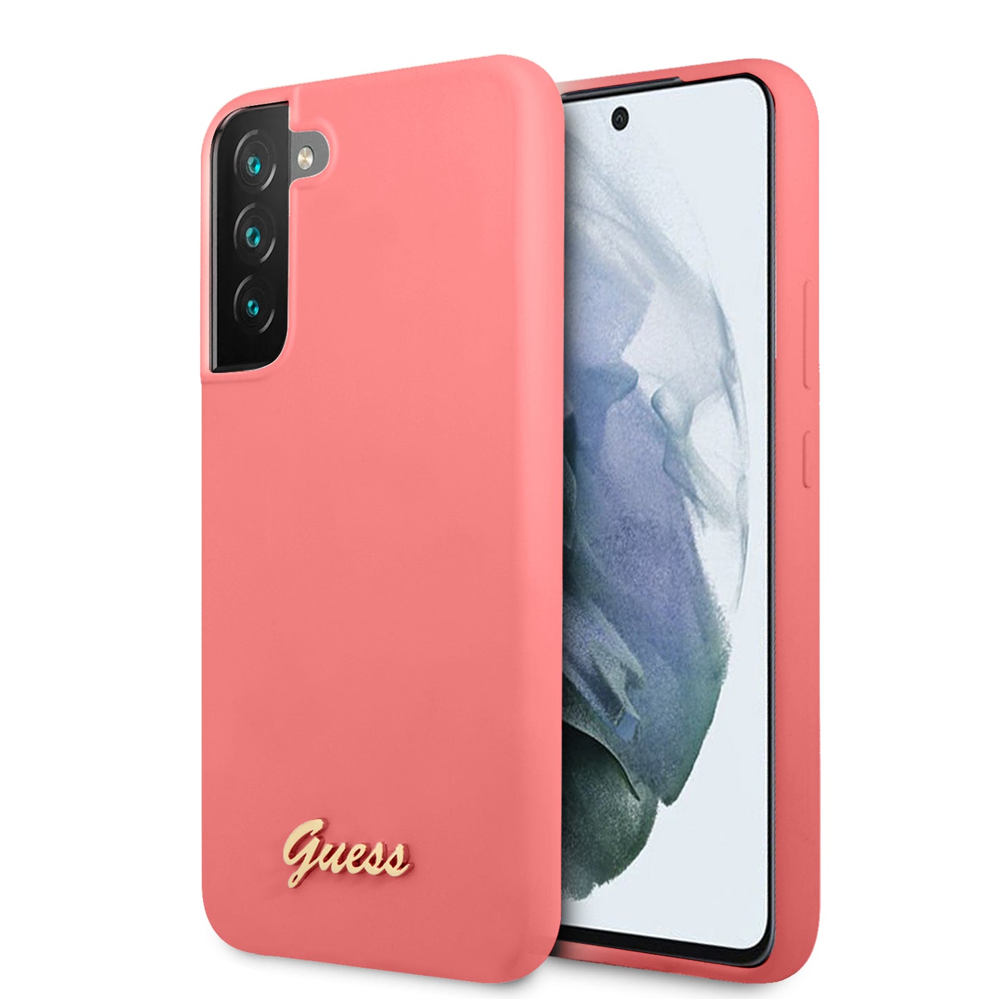 Guess “Vintage Script Logo Collection” Σκληρή Θήκη Προστασίας Από Σιλικόνη – Samsung Galaxy S22 (Φουξια) – Θήκη για κινητό από το PhoneBazaar.gr
