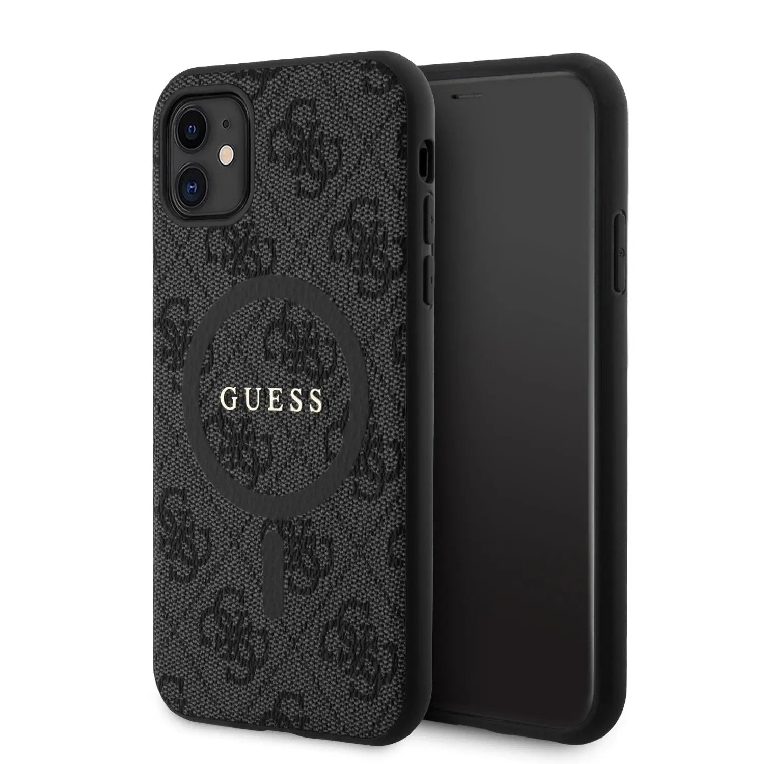 Guess “4g Logo Collection” Magsafe Ring Stand Hard Case Θήκη Προστασίας Απο Δερματινη – Iphone 11 (μαυρο – Guhmn61g4gfrk) – PhoneBazaar