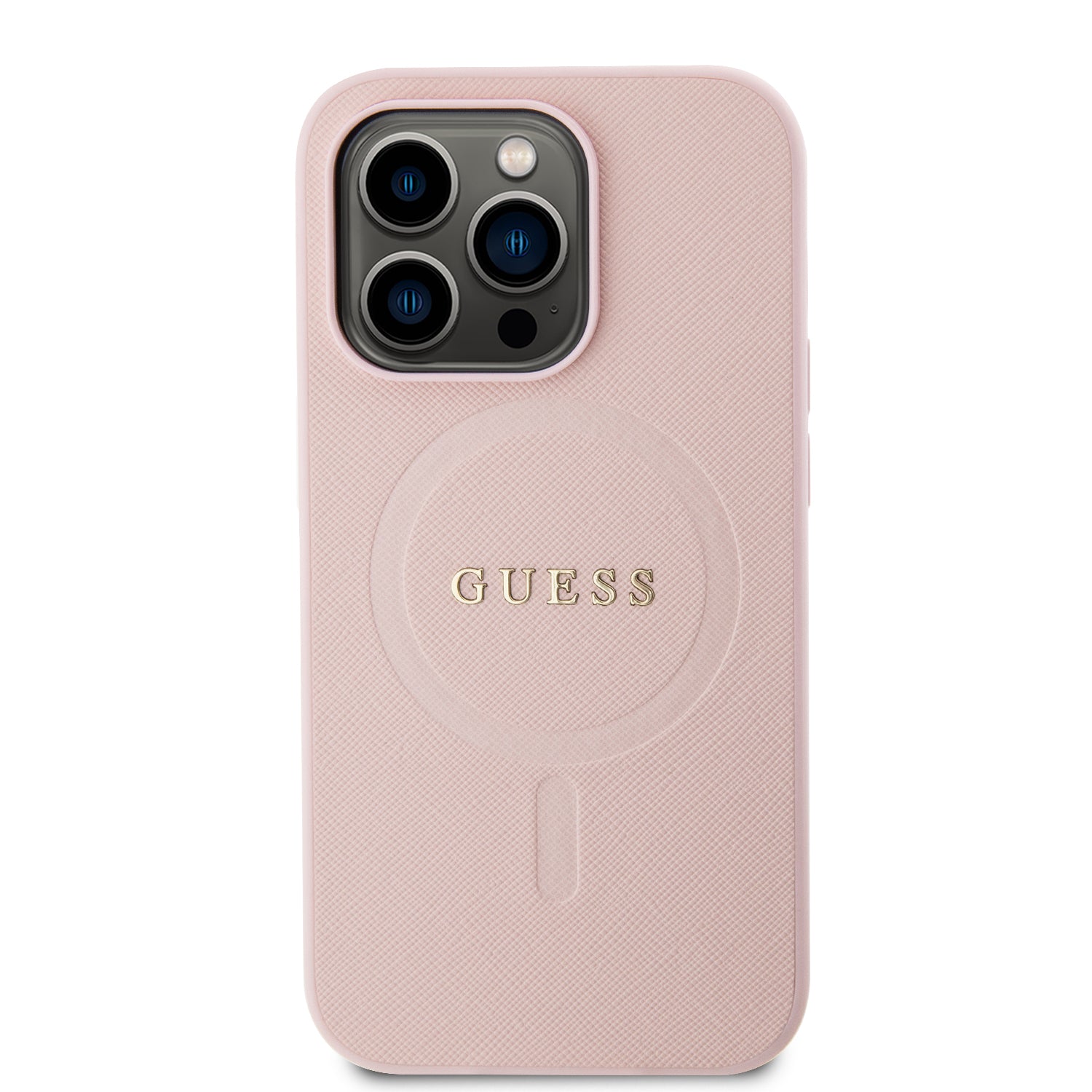 Guess Saffiano Hard Case Θήκη προστασίας από δερματίνη – iPhone 13 Pro (Ροζ – GUHMP13LPSAHMCP)