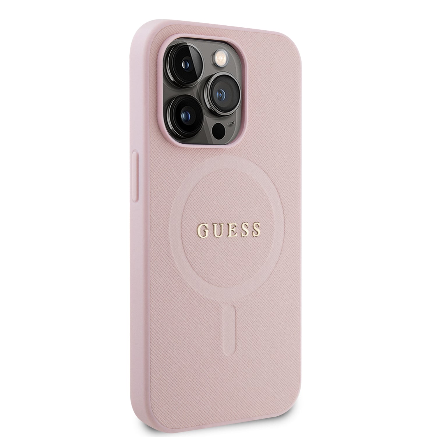 Guess Saffiano Hard Case Θήκη προστασίας από δερματίνη – iPhone 13 Pro (Ροζ – GUHMP13LPSAHMCP)